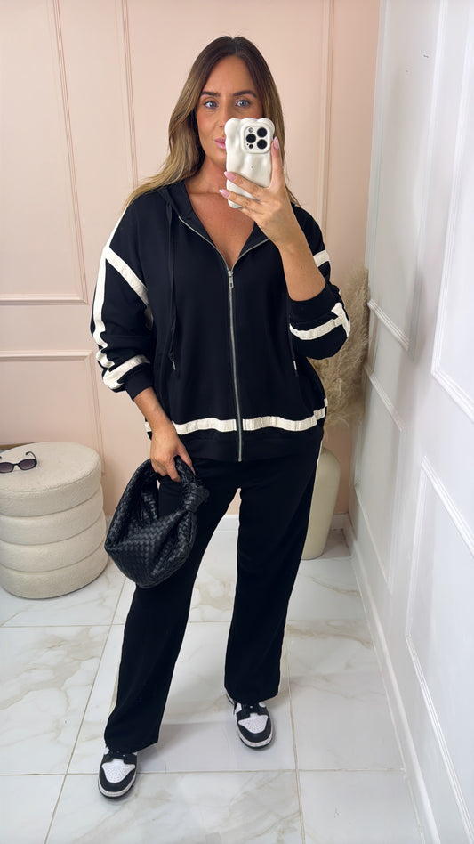 JOSIE black panel detail lounge set