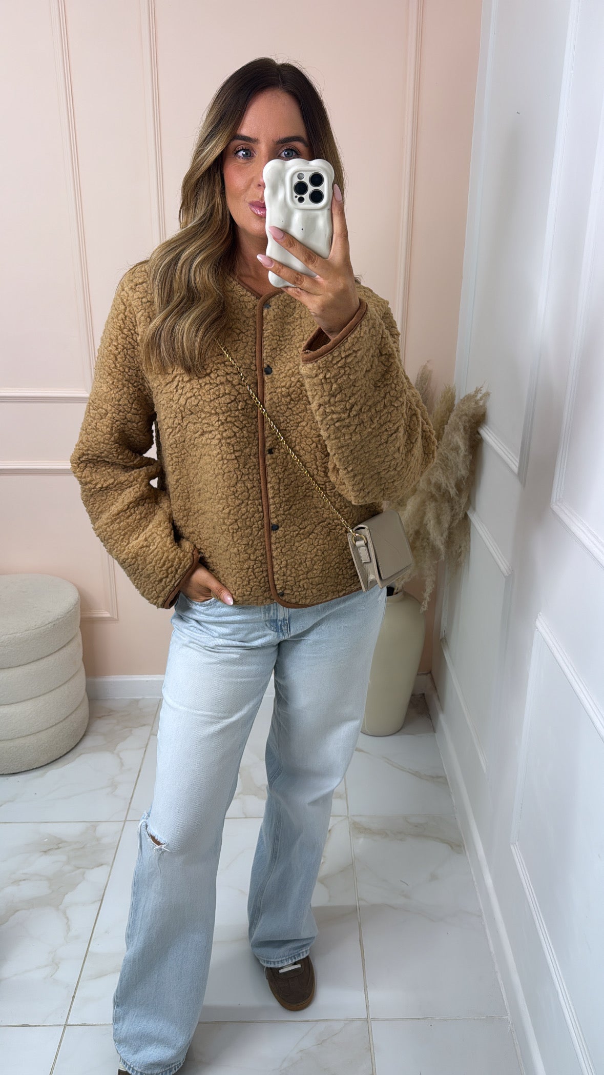 MORGAN camel teddy jacket