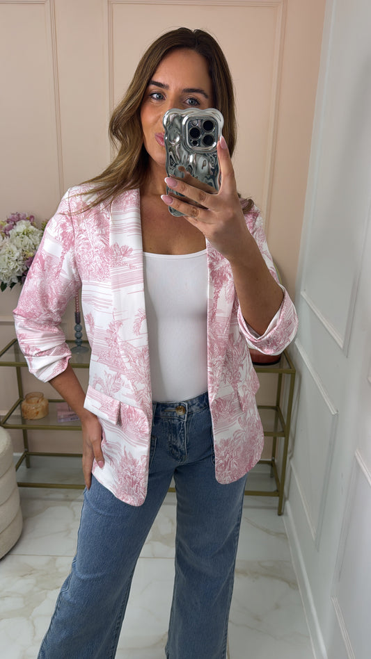 DANA pink printed blazer