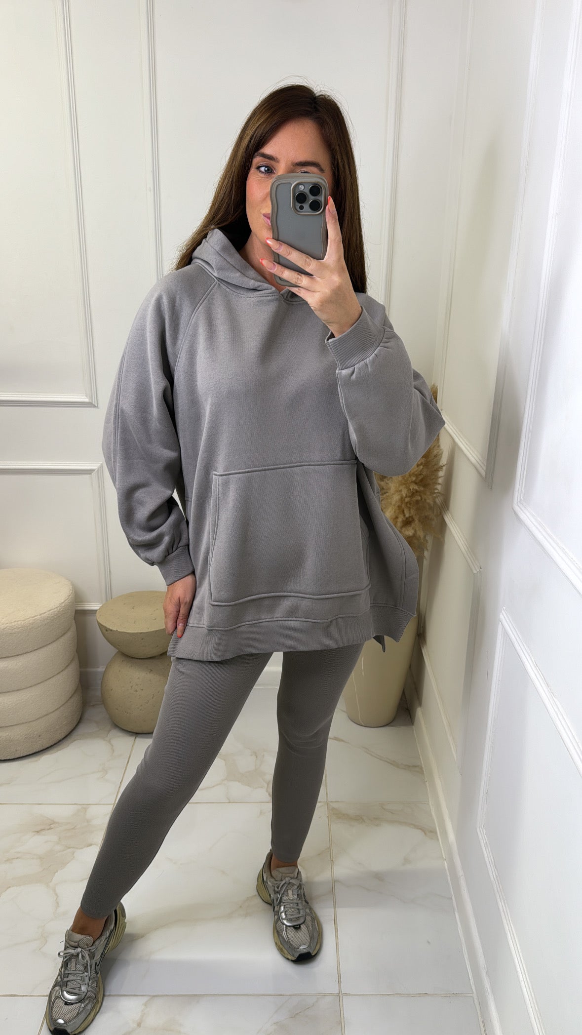HALLIE dove grey hoodie & legging lounge set