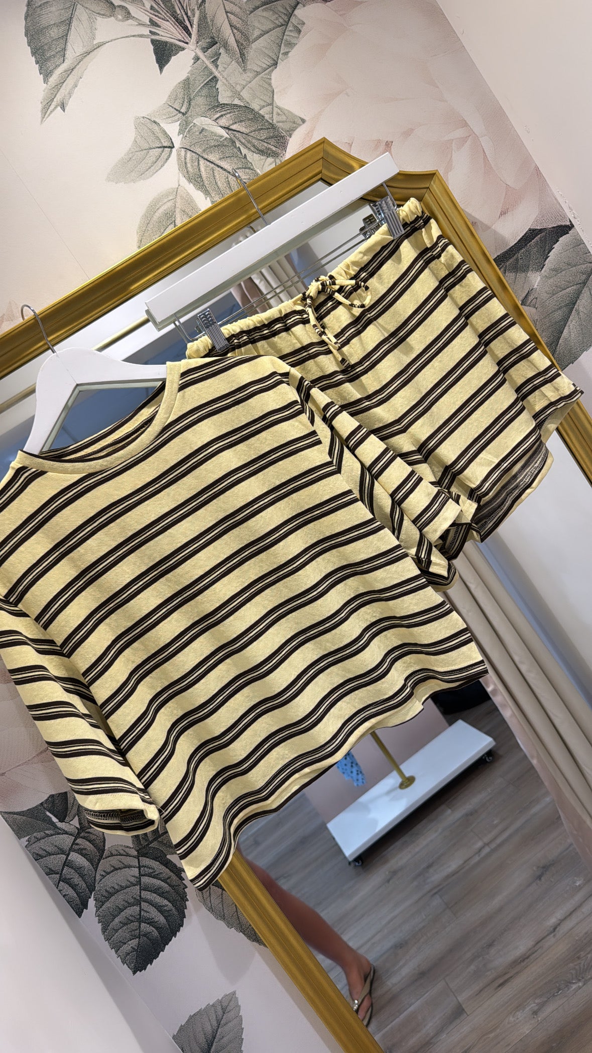 ROSIE lemon stripe short set