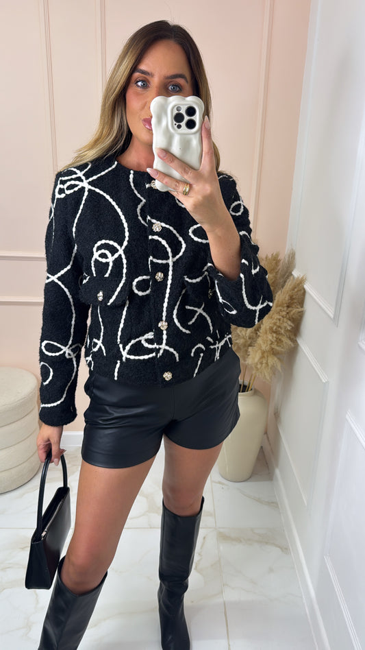 BONNIE black printed jacket