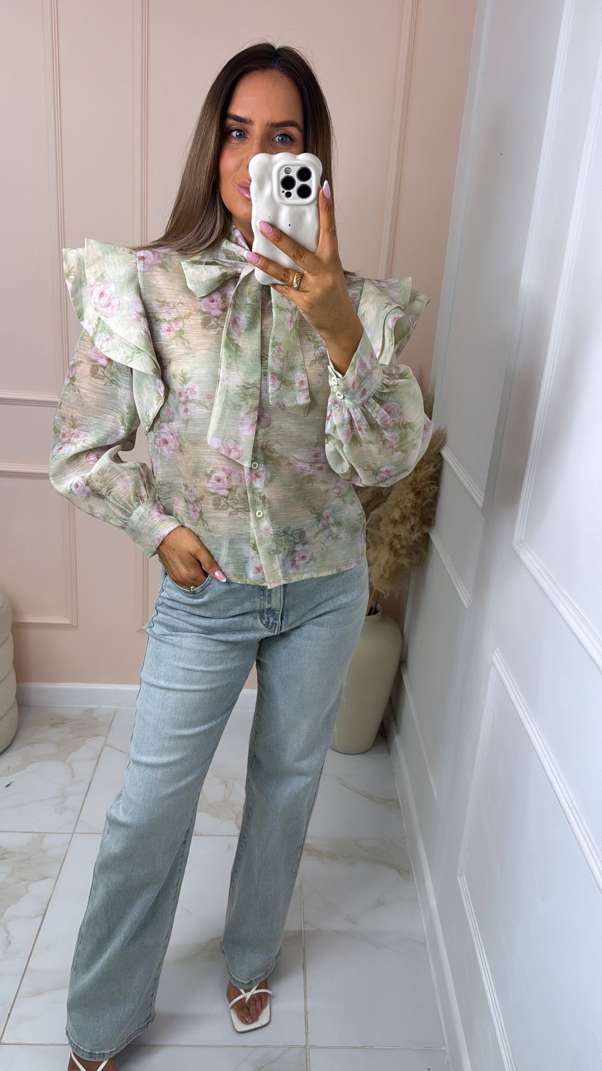 CARMEN light wash straight leg jeans