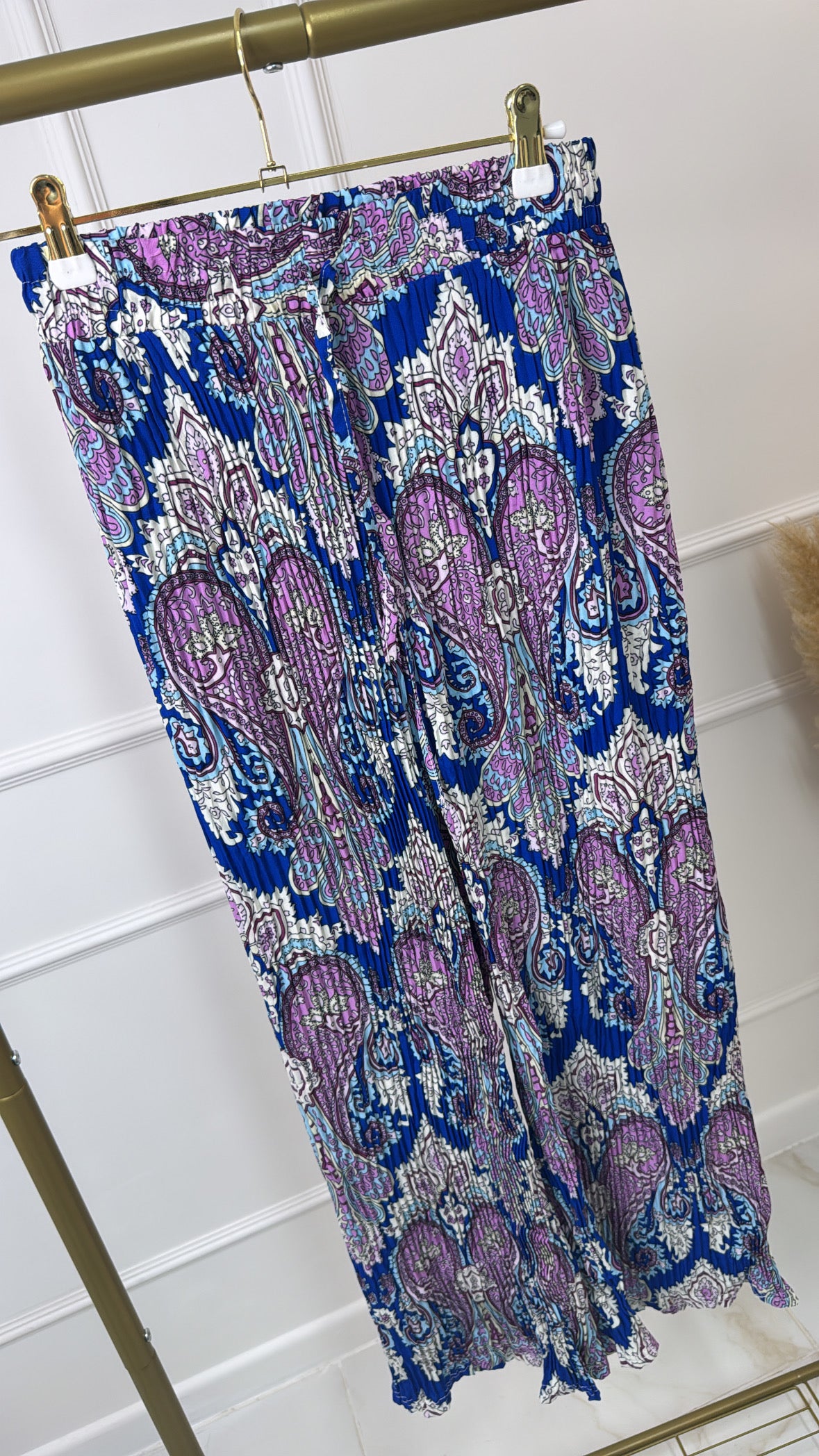 ORLA cobalt blue paisley trousers