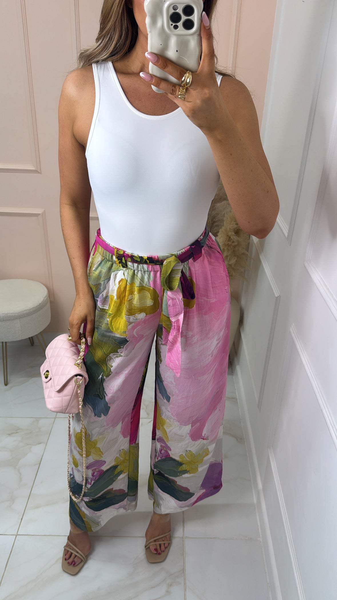 ROBYN floral print trousers