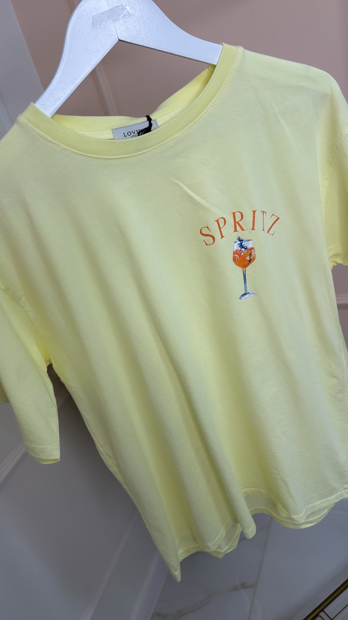 SPRITZ yellow graphic t shirt