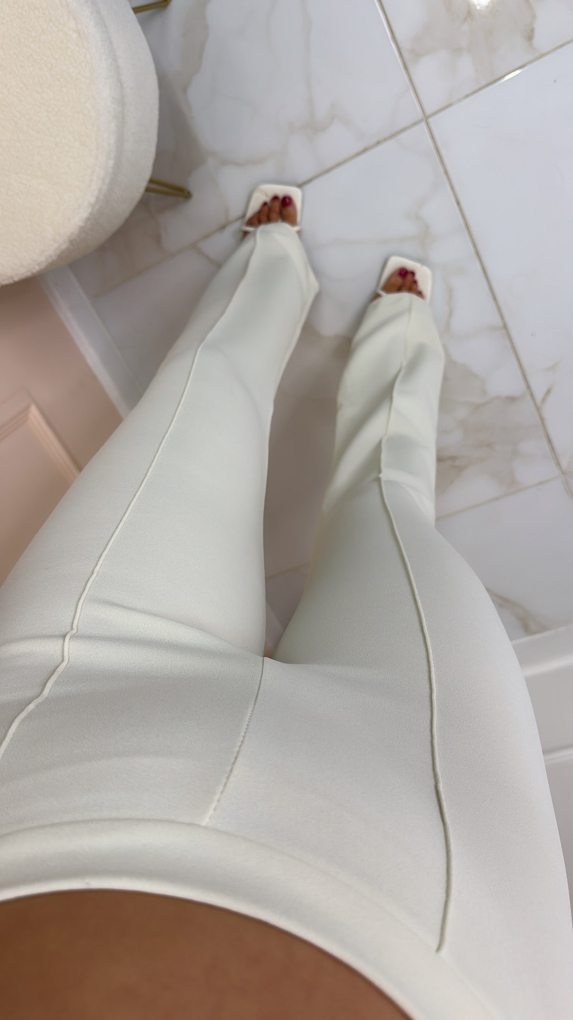 DAHLIA cream tailored flared trouser