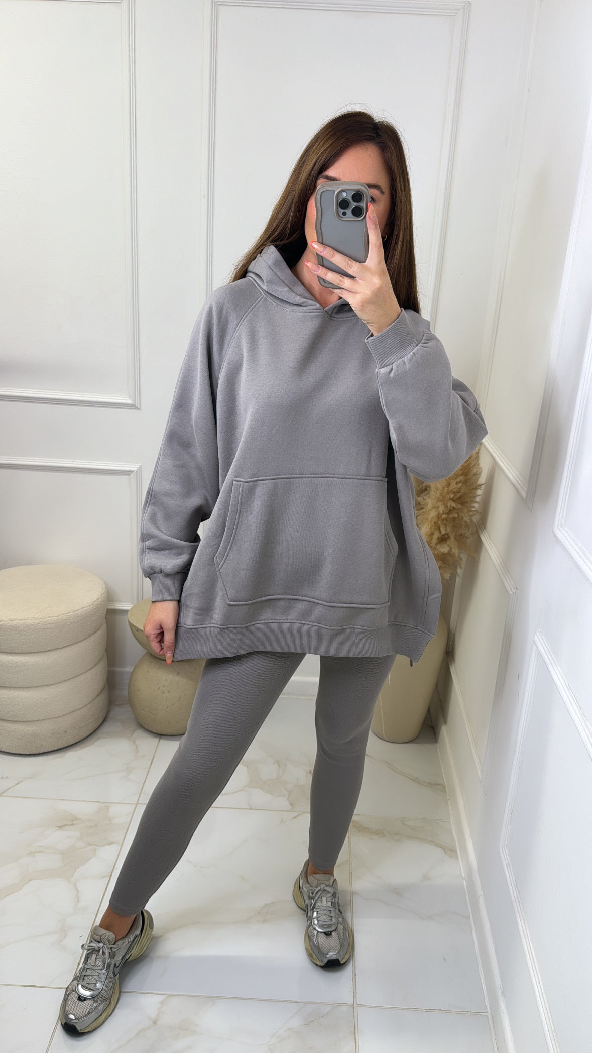 HALLIE dove grey hoodie & legging lounge set