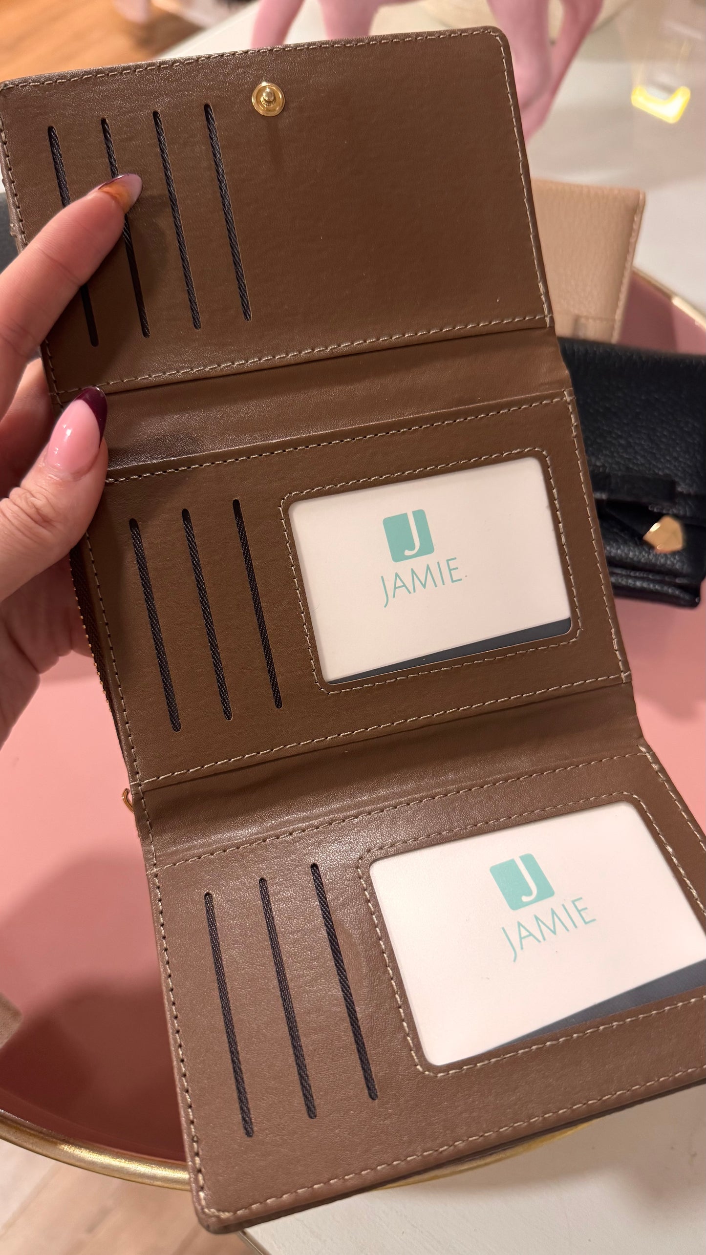 LARISSA grey bow detail purse