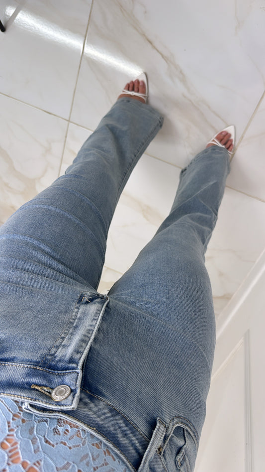 RUBY light wash flare jeans