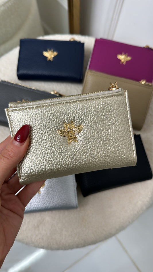 BRIELLE gold bee purse