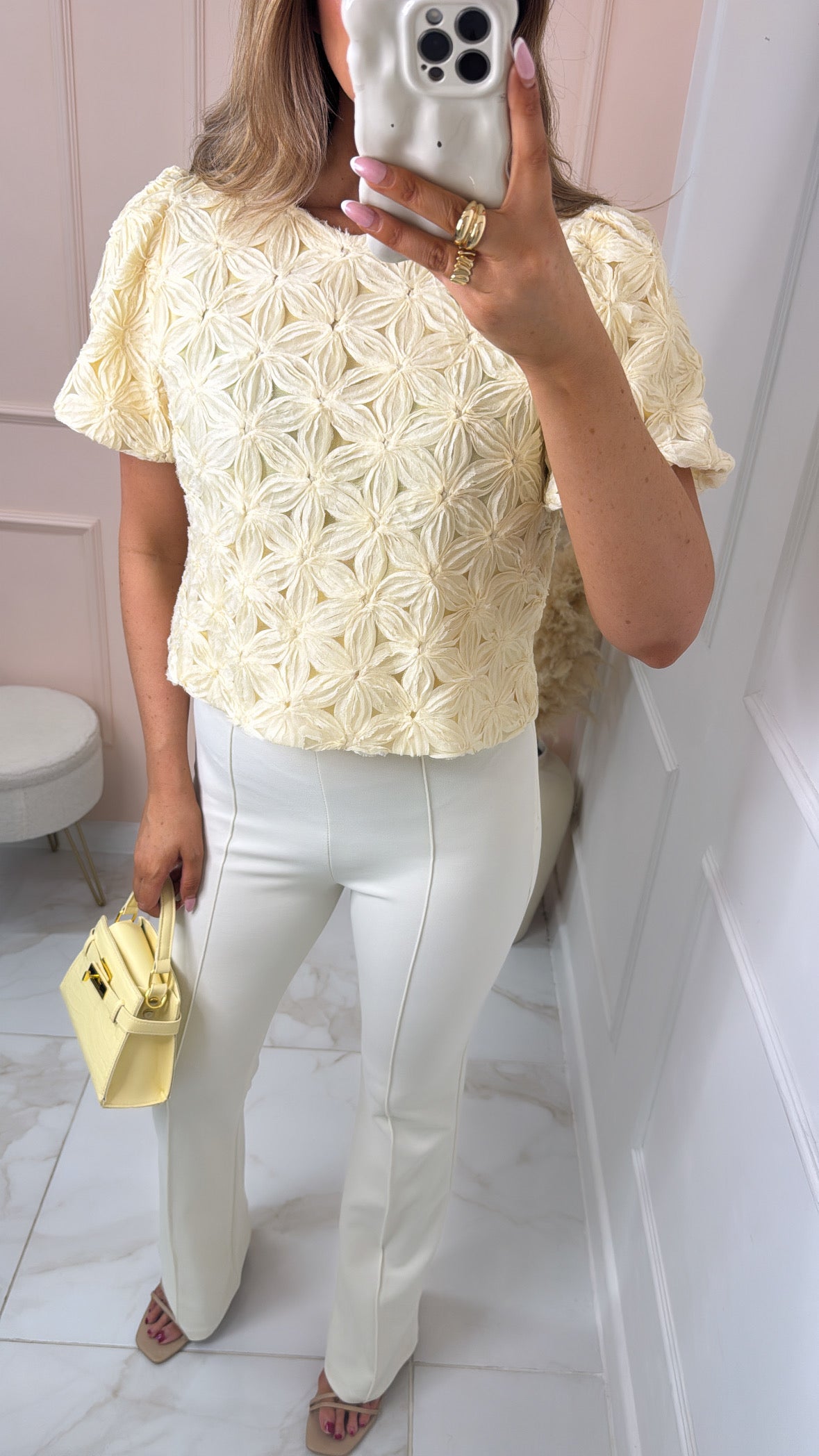 POPPY lemon floral puff sleeve blouse