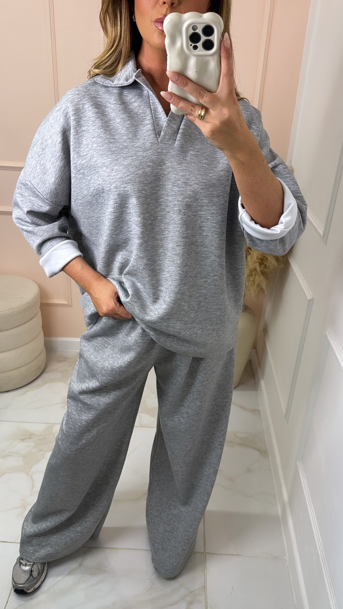 HATTIE grey relaxed fit lounge set