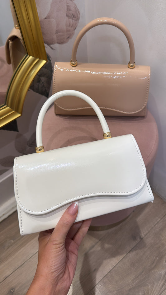 JESS white fold over grab bag