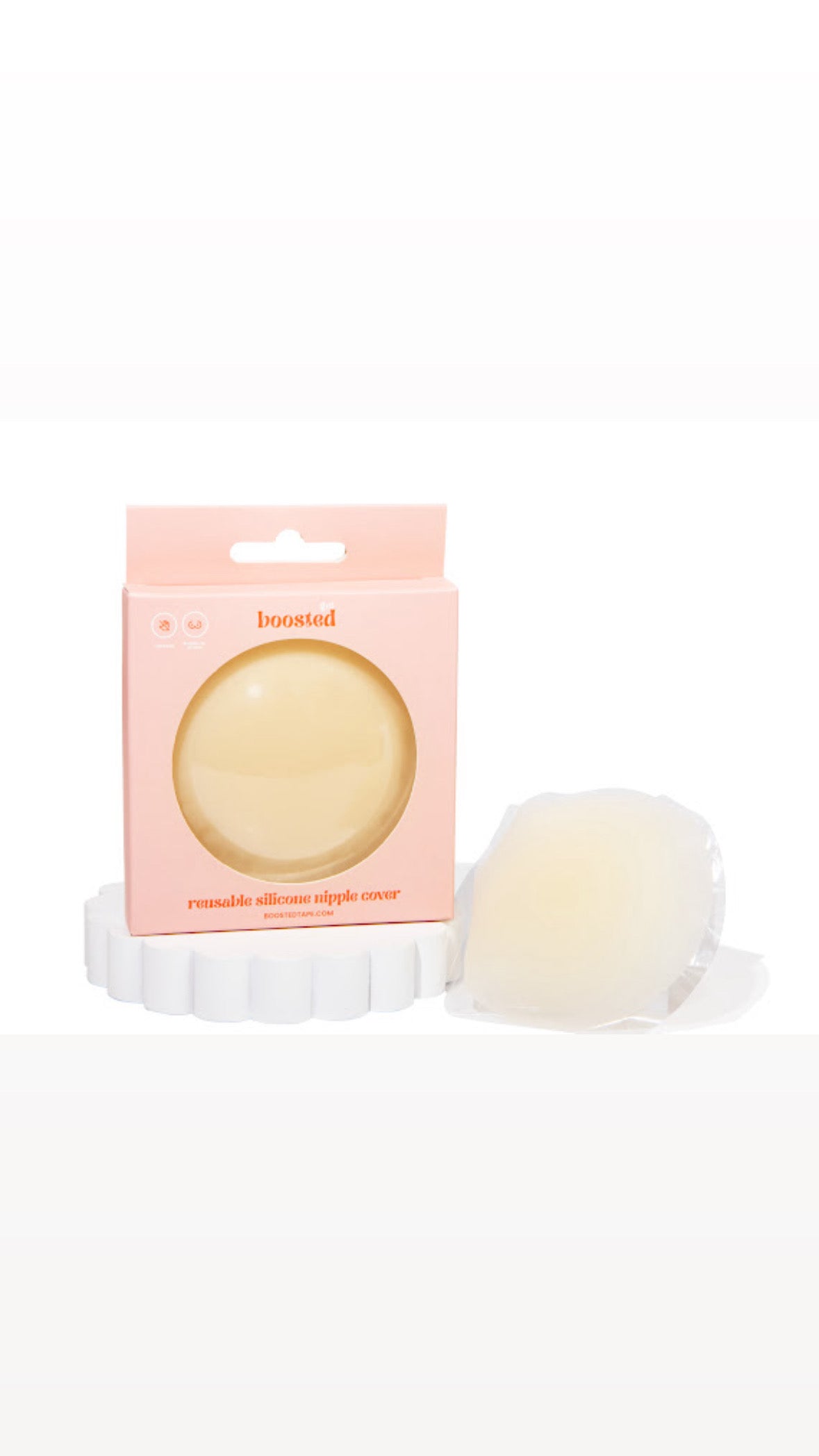 BOOSTED light reusable silicone nipple covers