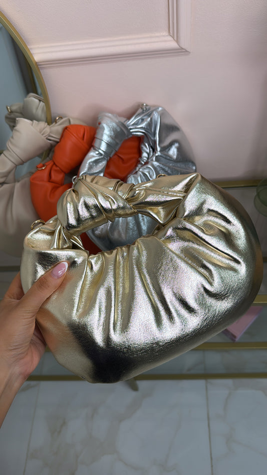 PAIGE gold twist knot grab bag