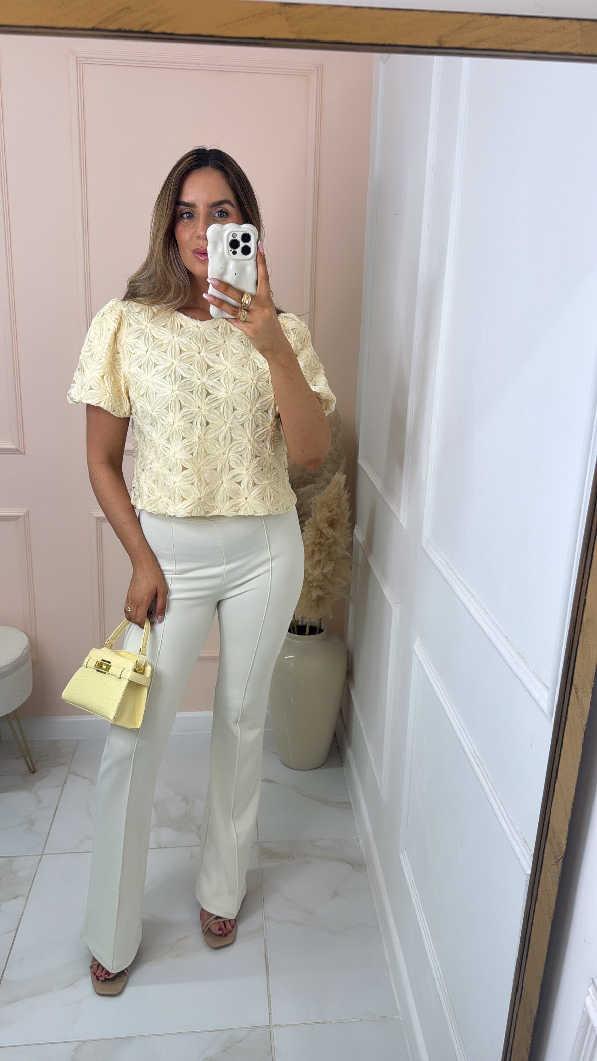 POPPY lemon floral puff sleeve blouse