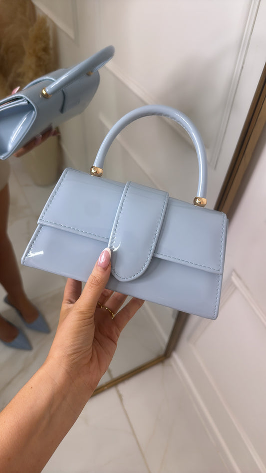 TALIA powder blue fold over grab bag