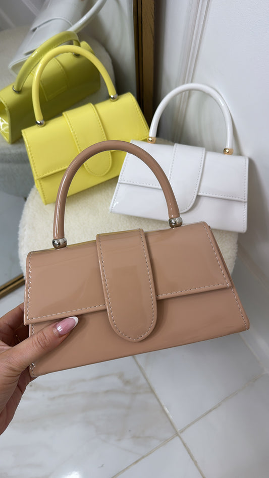 TALIA nude fold over grab bag