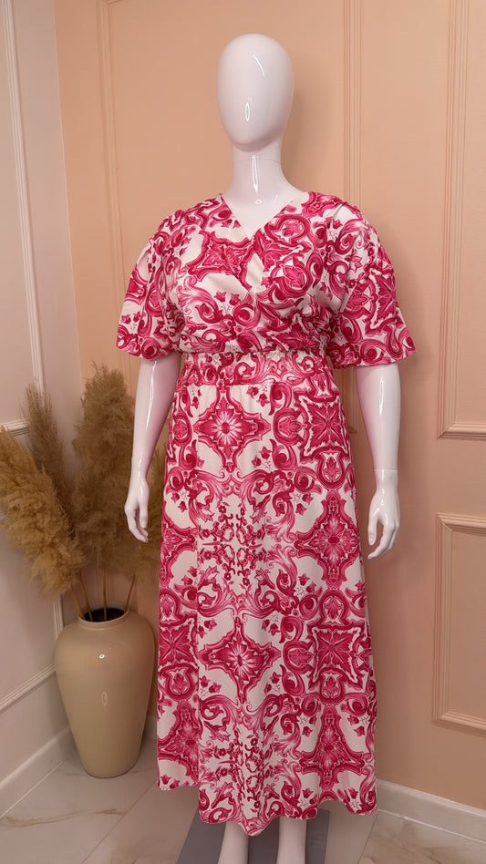 MELISSA pink paisley maxi dress