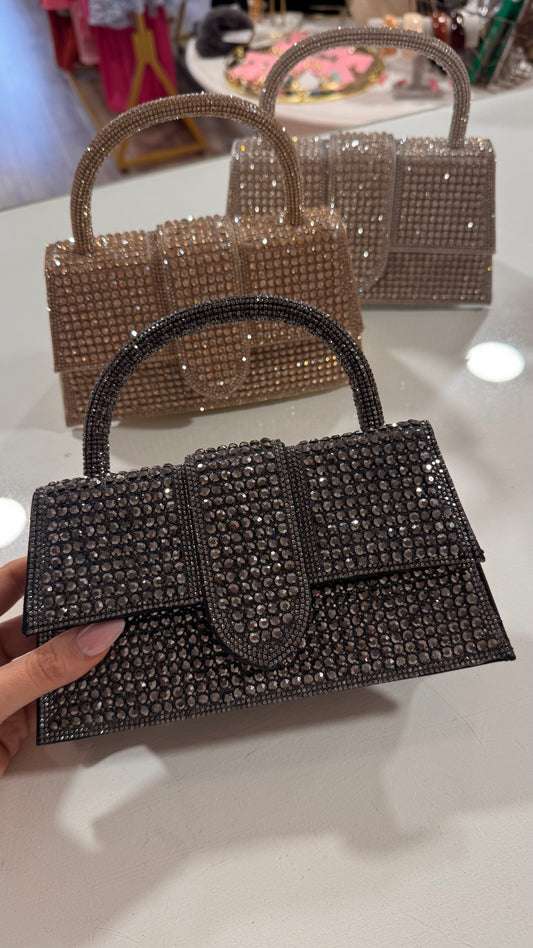 GRACIE black embellished grab bag