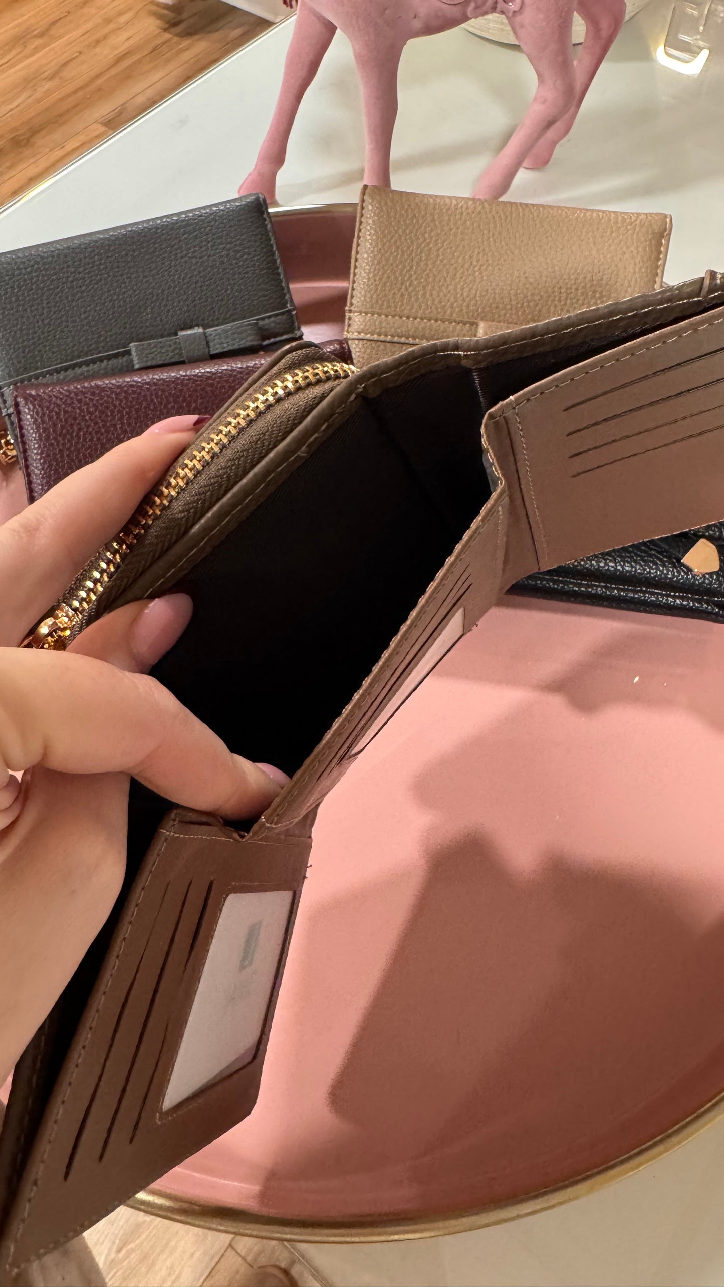 LARISSA grey bow detail purse