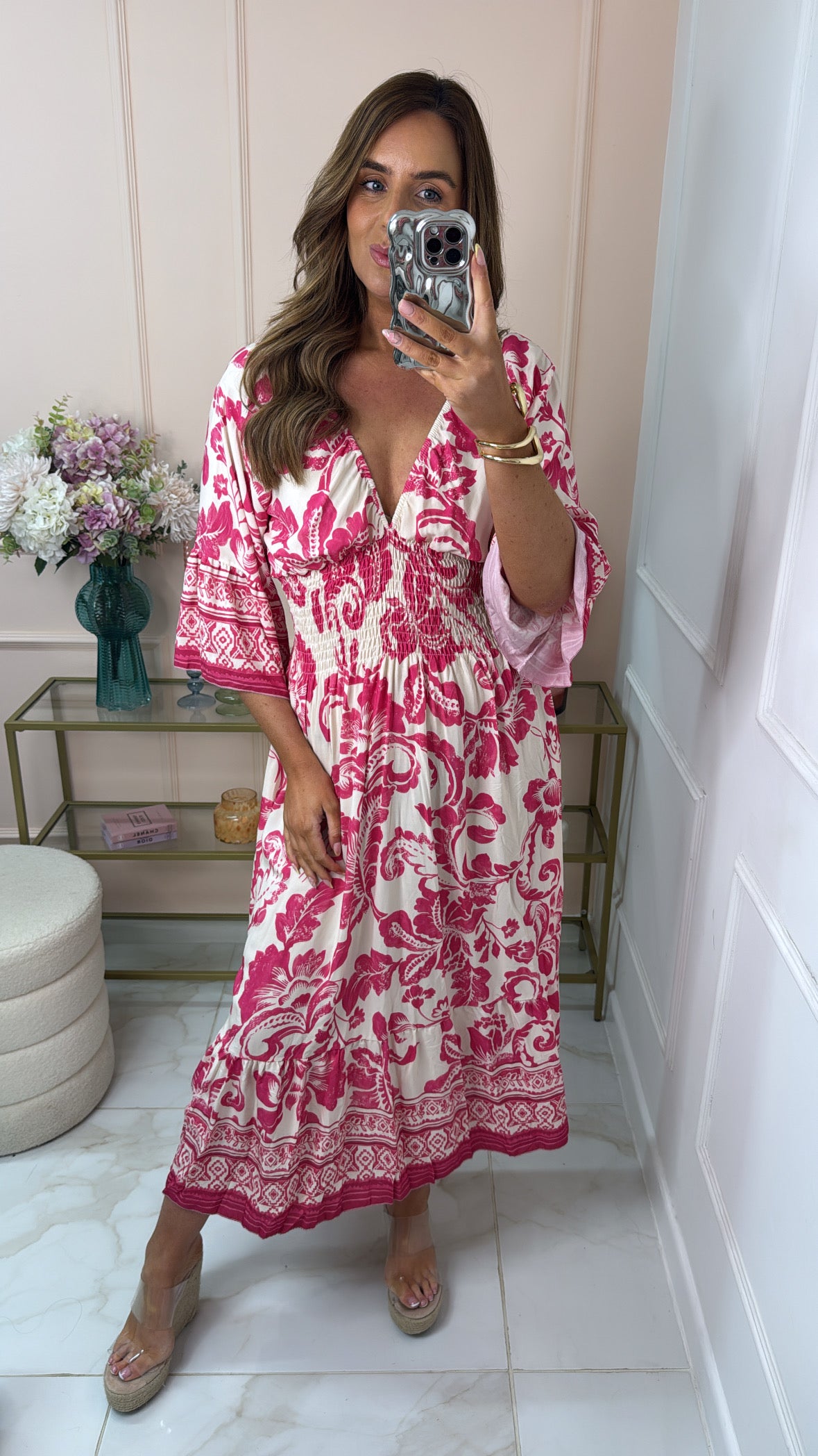 FREYA fuchsia floral print maxi dress