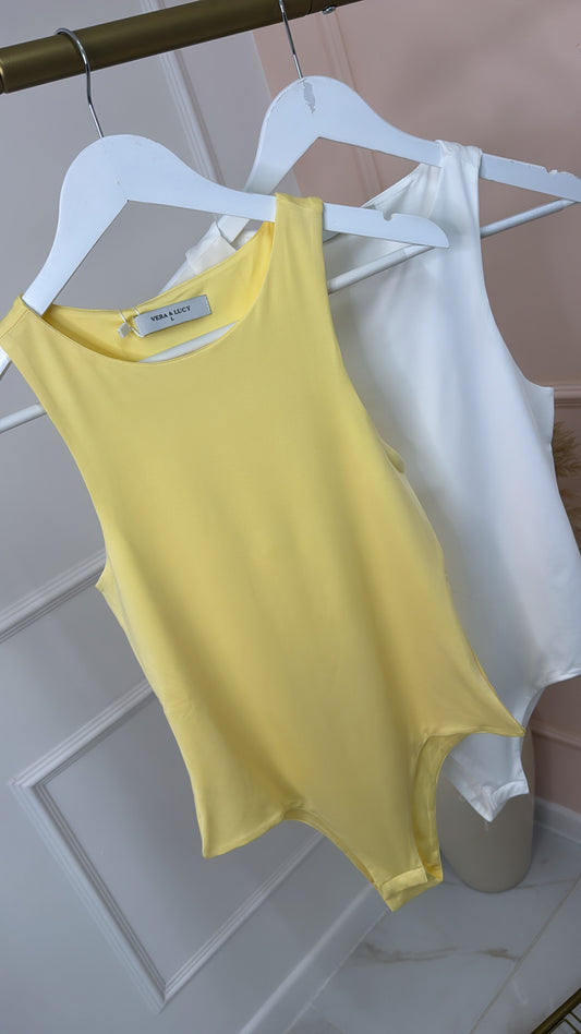 FREYA lemon racer neck bodysuit