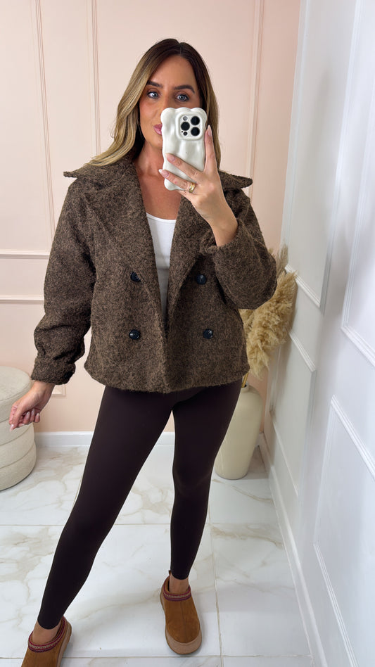MARLEY brown textured jacket