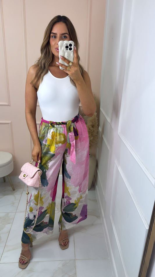 ROBYN floral print trousers