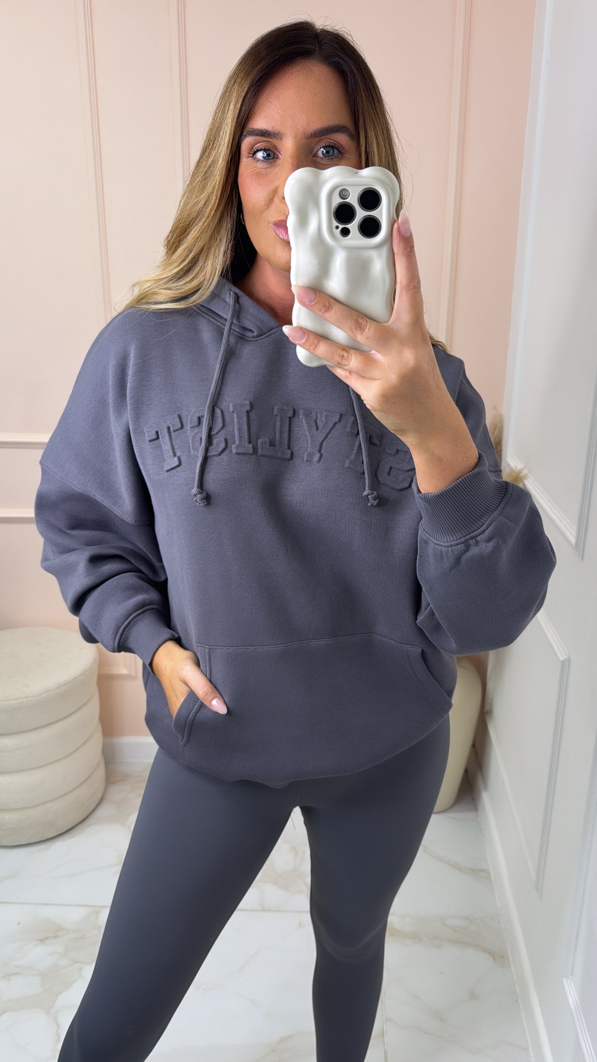 TALIA grey stylist oversized hoodie