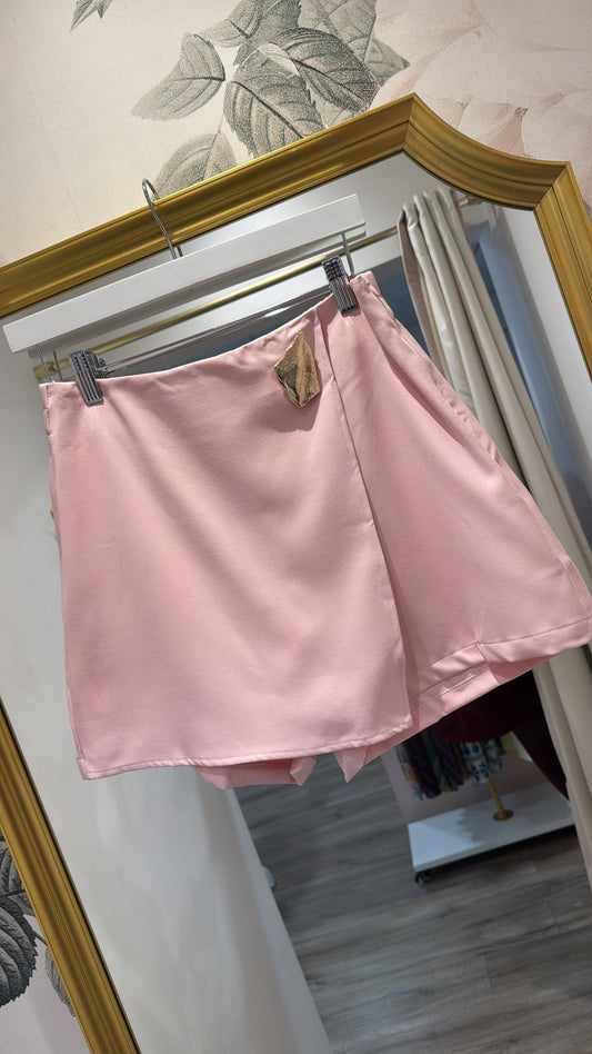 LULU pink gold detail skort