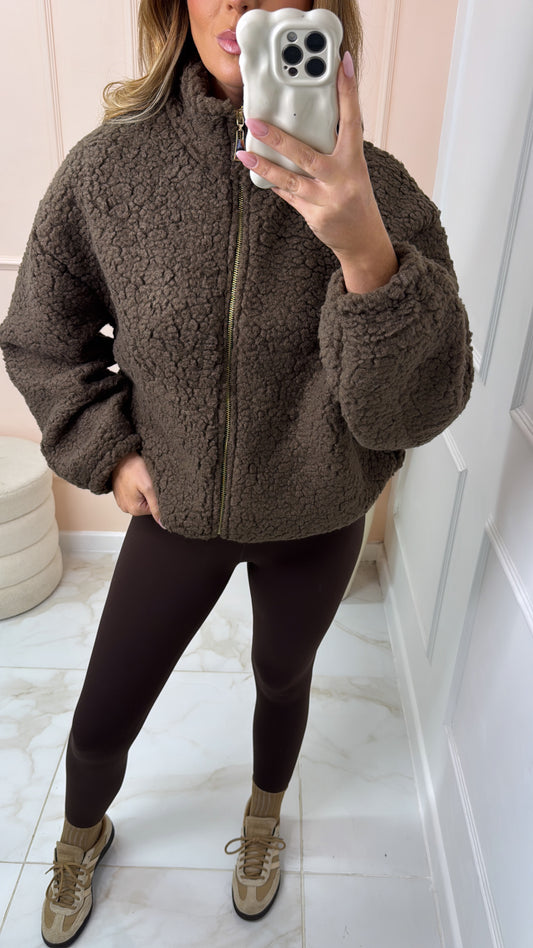 IZZY brown teddy jacket