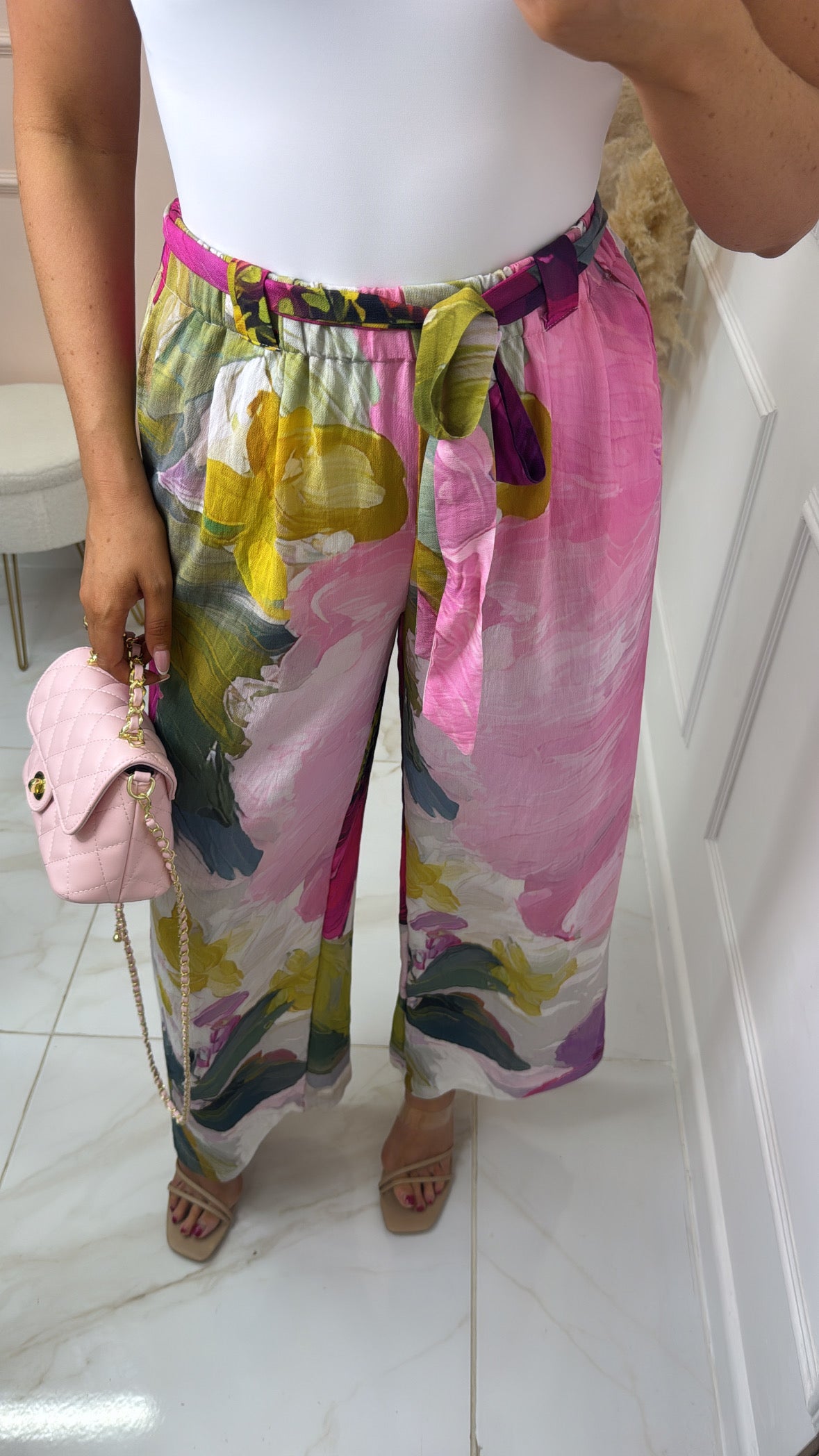 ROBYN floral print trousers