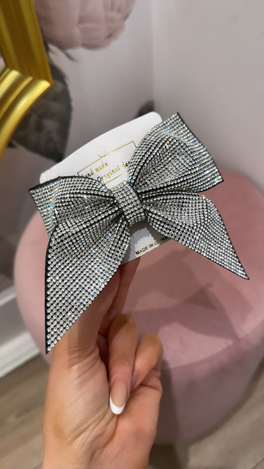 MABEL black diamante hair clip