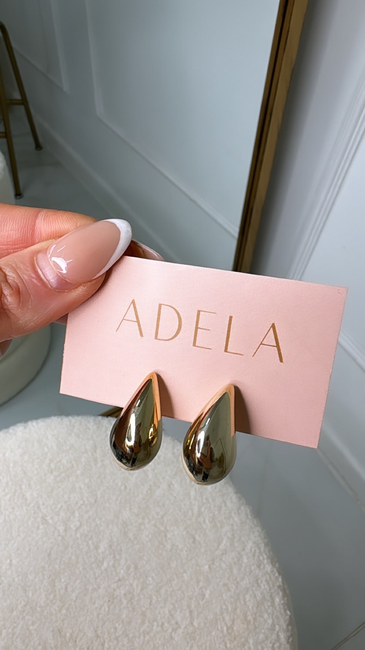 CASSIDY gold teardrop earrings