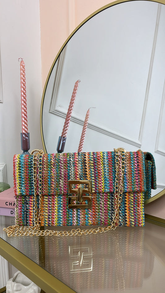 BECCA multi woven crossbody bag