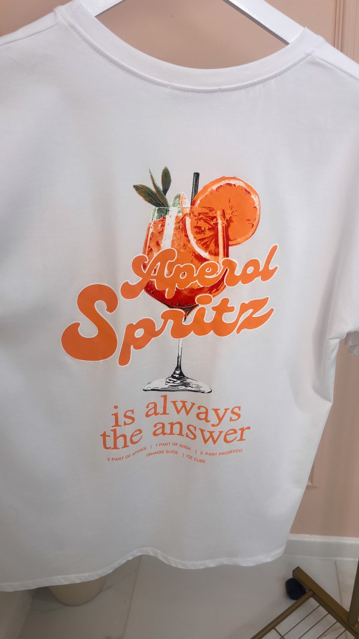 APEROL white graphic t shirt