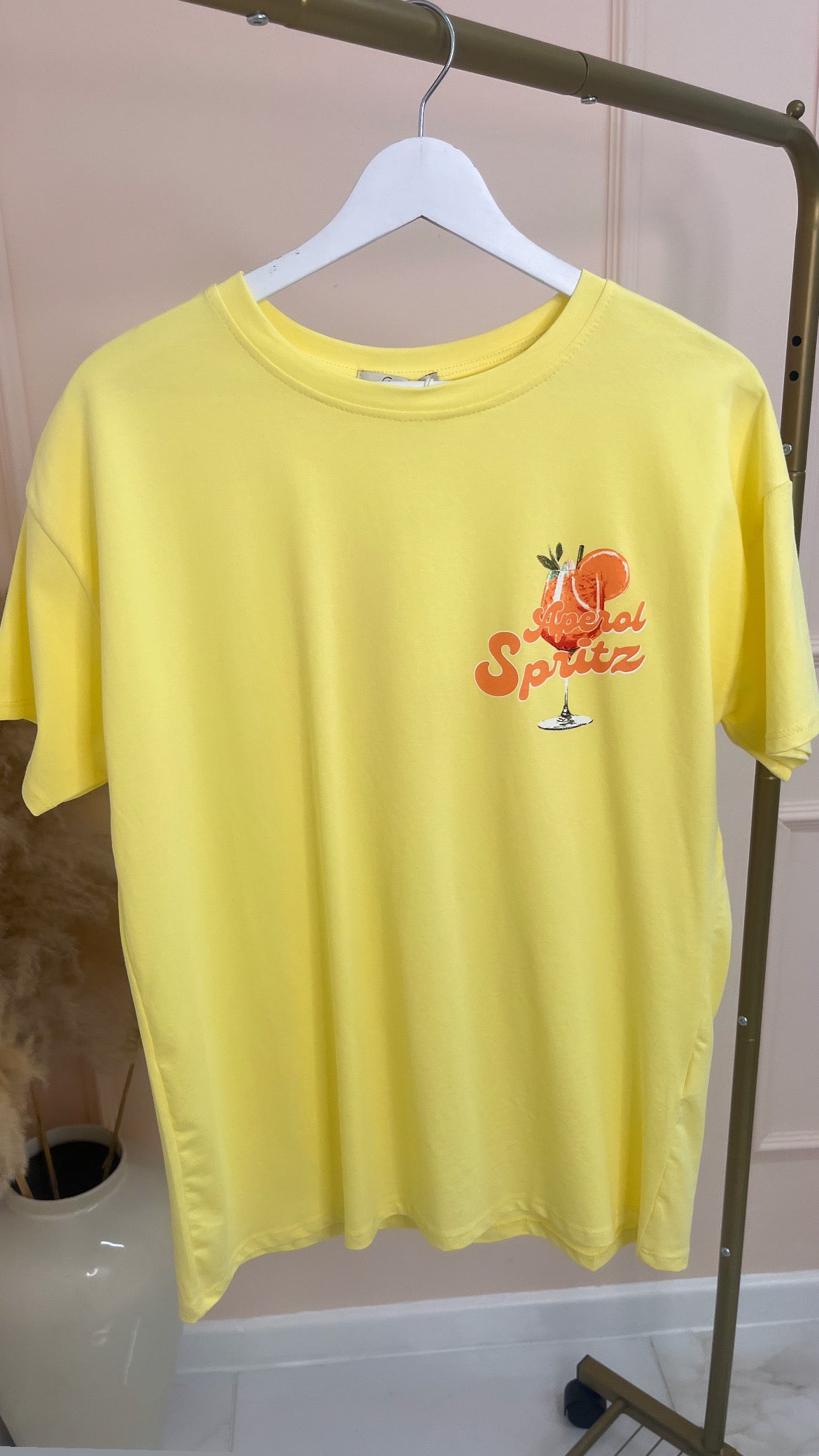 APEROL yellow graphic t shirt