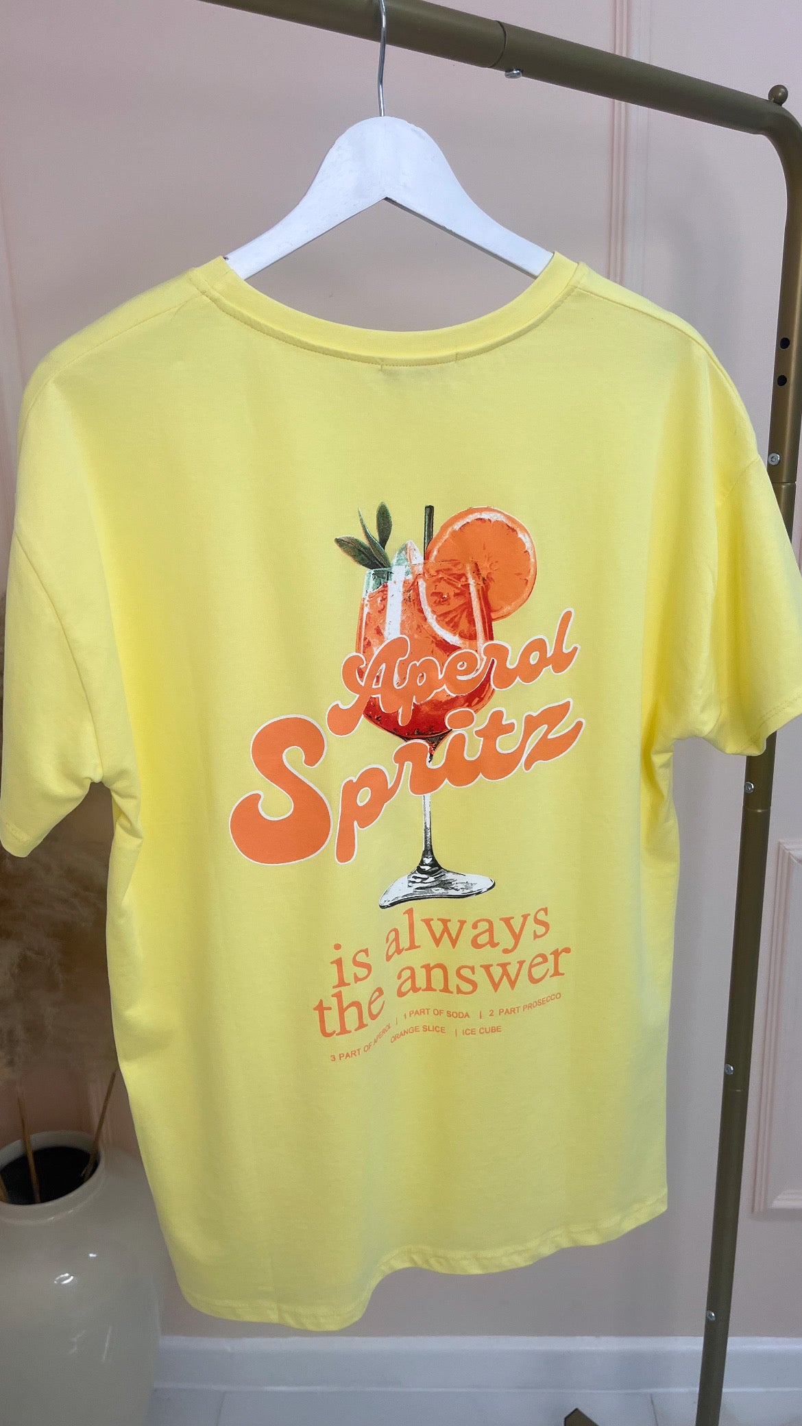 APEROL yellow graphic t shirt