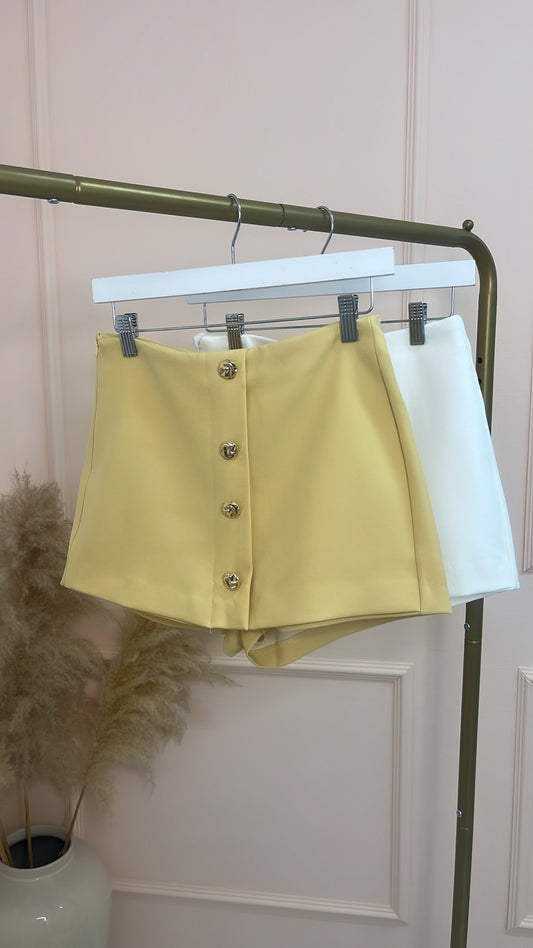 DARCY yellow tailored skort