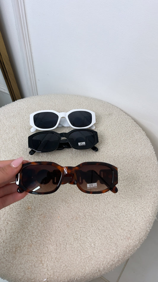 DAISY brown rectangular sunglasses