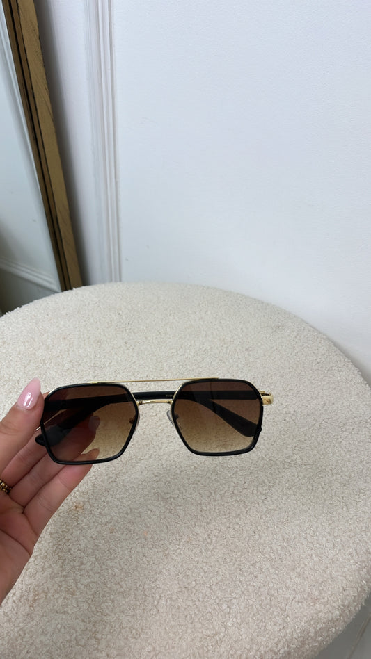 DAWN black metal frame sunglasses
